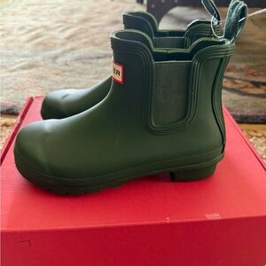 Hunter Chelsea boots -green